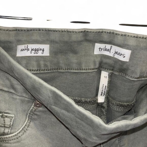 Tribal Jeans Ankle Jeggings Embellished Hem Size 10 - Picture 4 of 4